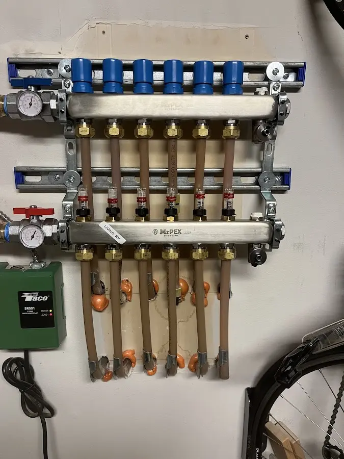 Plumber performing Gas Leak Detection at a residential property in Petersburg